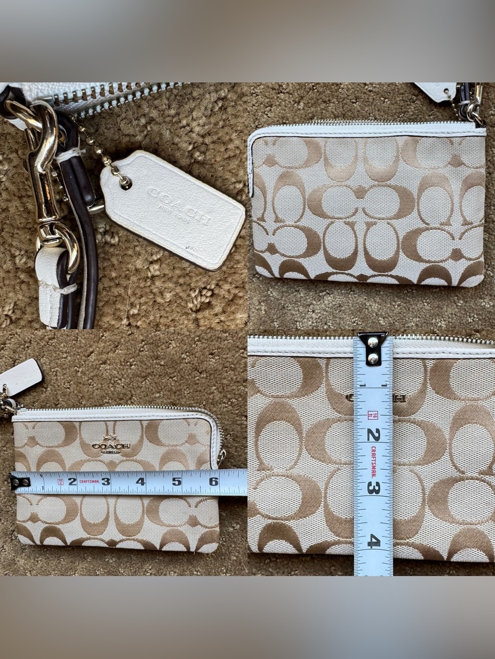 Coach Signature Bag and Corner Zip Wristlet - Picture 11 of 12